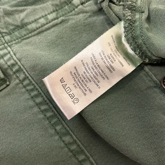 Pilcro (Anthropologie) size 31 EUC “distressed frat bootcut/wide Olive Trousers - Picture 12 of 13